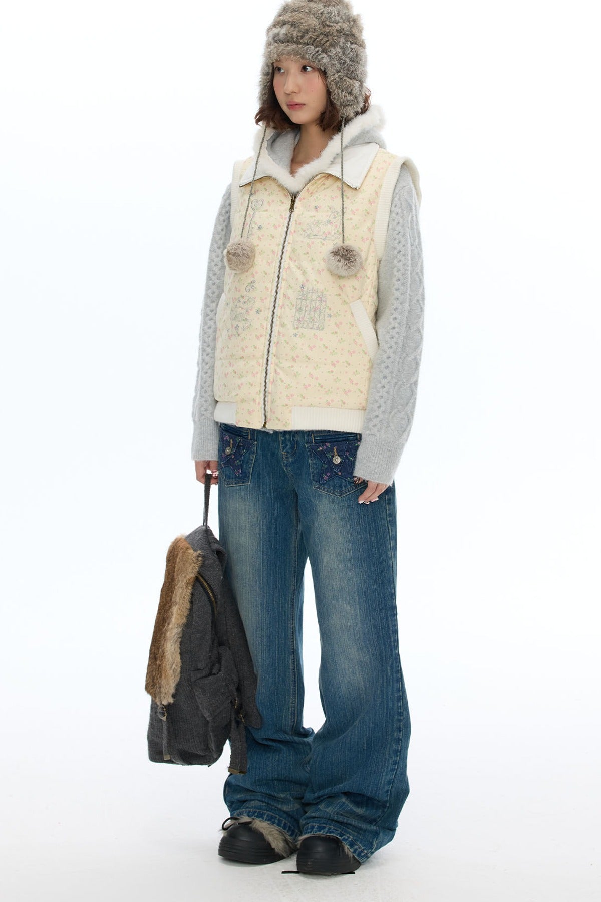 Reversible Cotton Padded Gilet