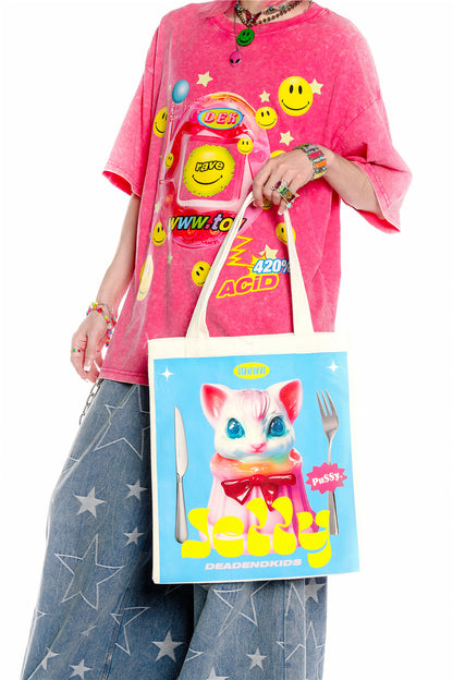 Colorful Canvas Shoulder Tote