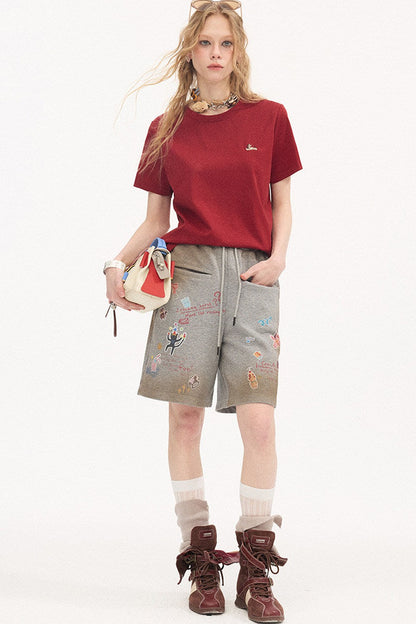 Loose Cotton Round Neck Top