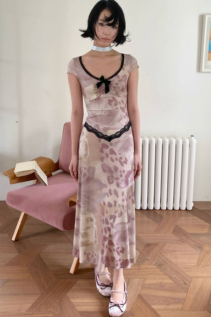 Retro Lace Floral Dress