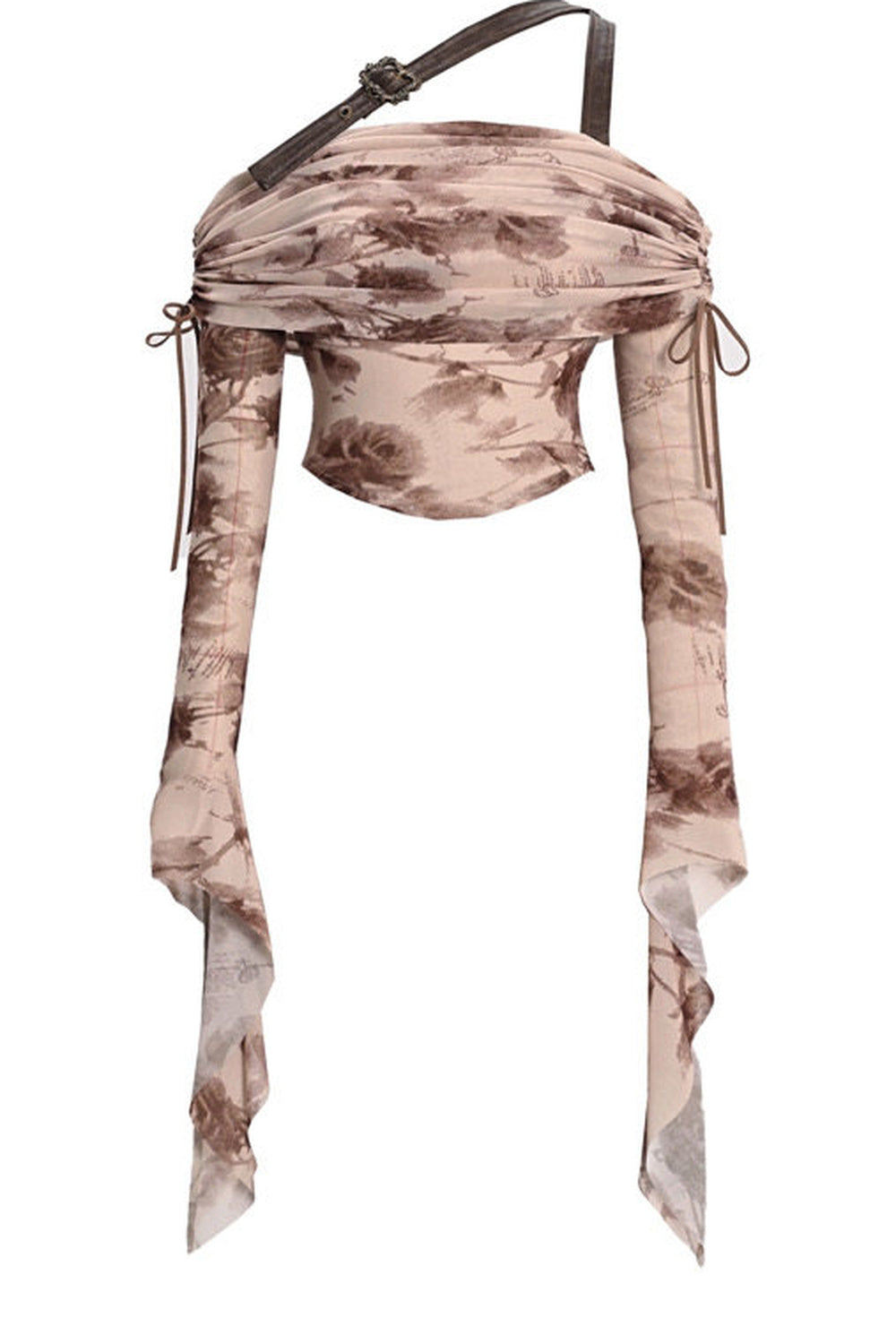 Rose Printed Mesh Stretch Base Layer Top