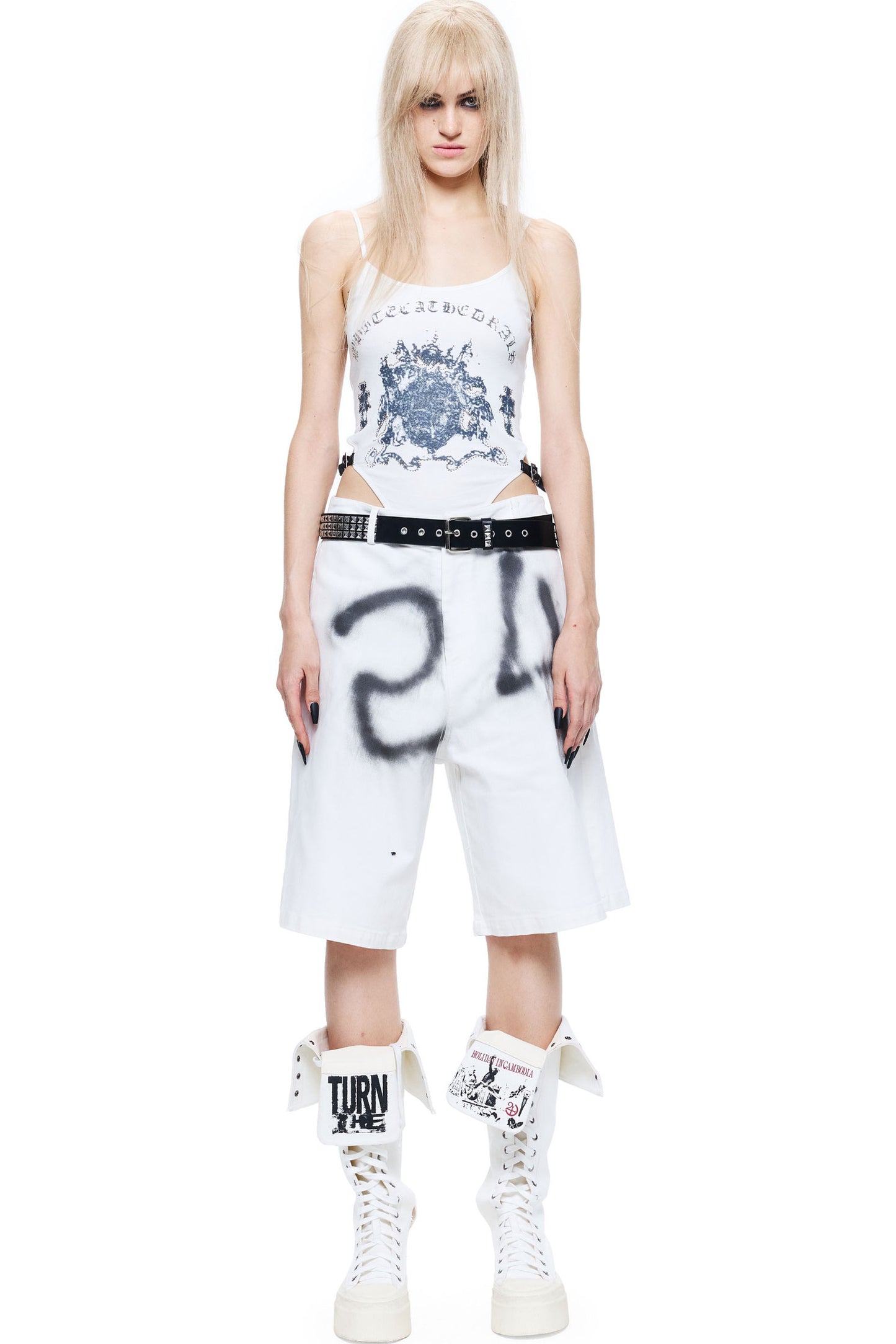 Gothic Rhinestone Tank Top