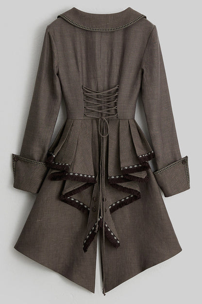 Victorian 3D Tailored Draped Deconstructed Tencel Jacket