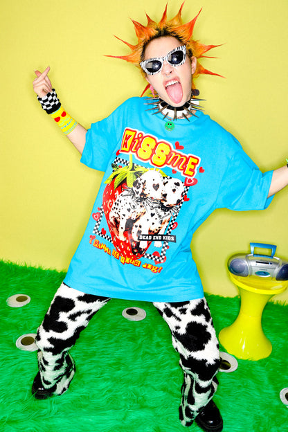 Y2K American Punk Dalmatian Oversized T-Shirt