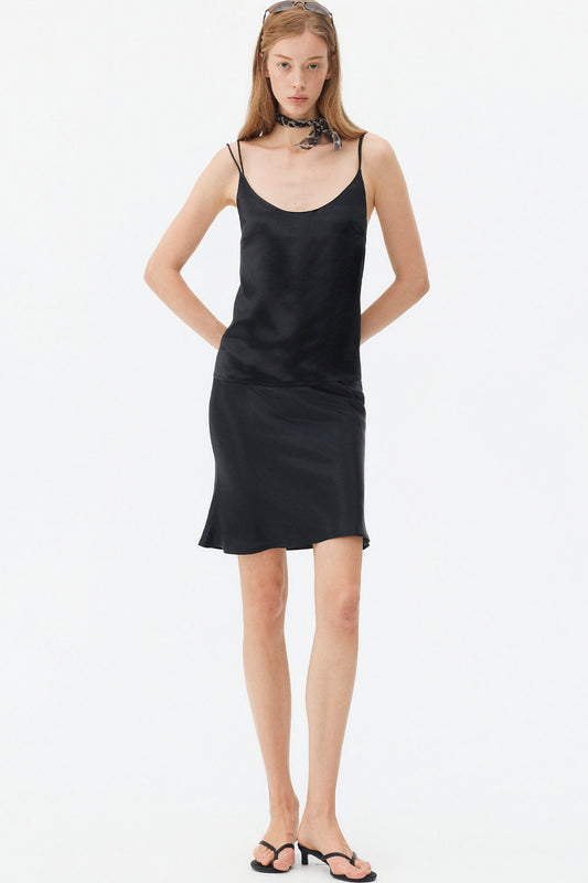 Thin Strap Satin Camisole and Mermaid Skirt Set-Up