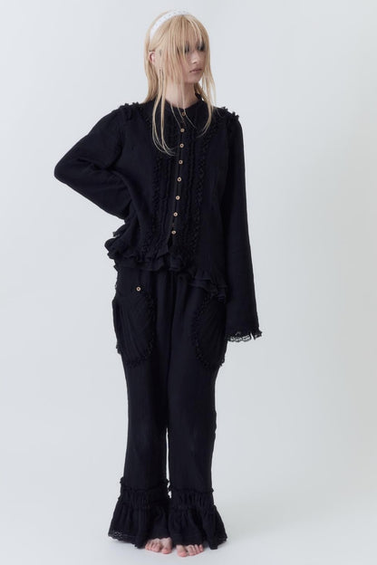 Completo top e pantaloni in cotone ultrasottile stile medievale