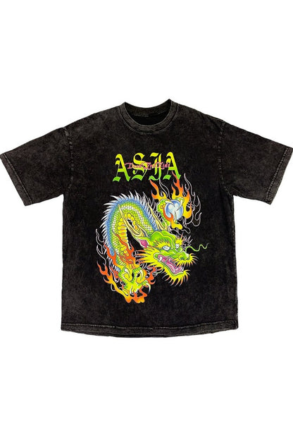 Dragon Print Loose Blouse