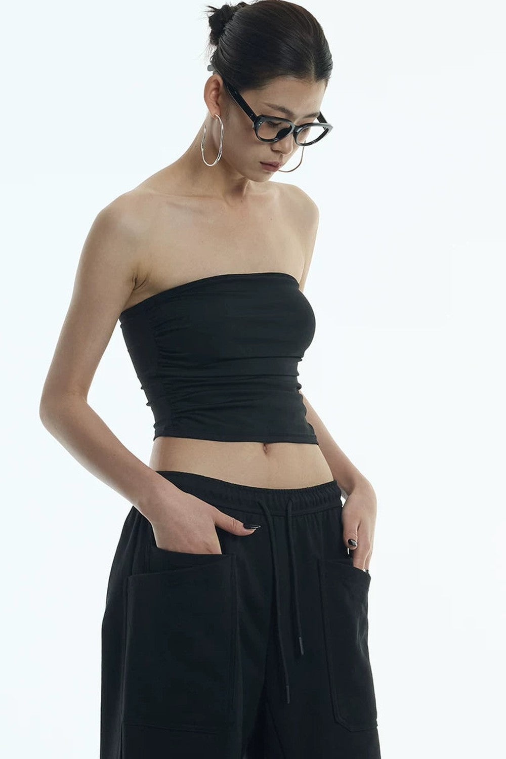 Elastic Pleated Tube Top