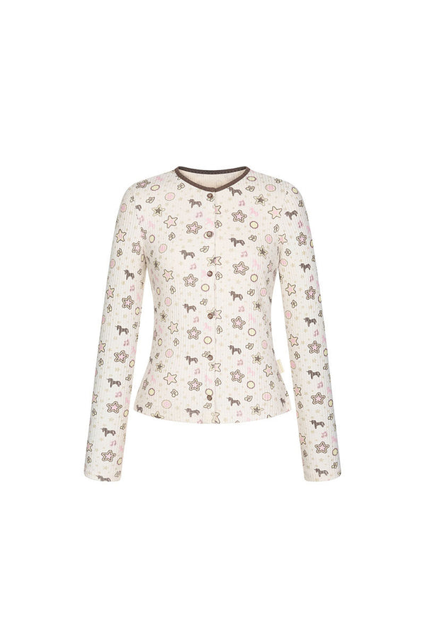 Pony Print Cardigan Set-Up