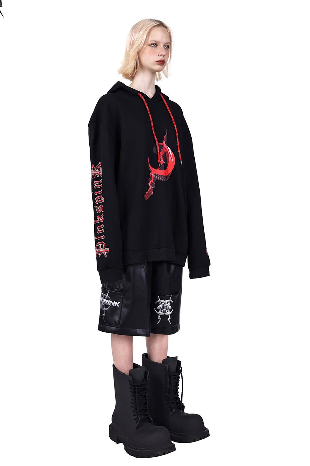 Electric Moon Diamond Drawstring Hoodie