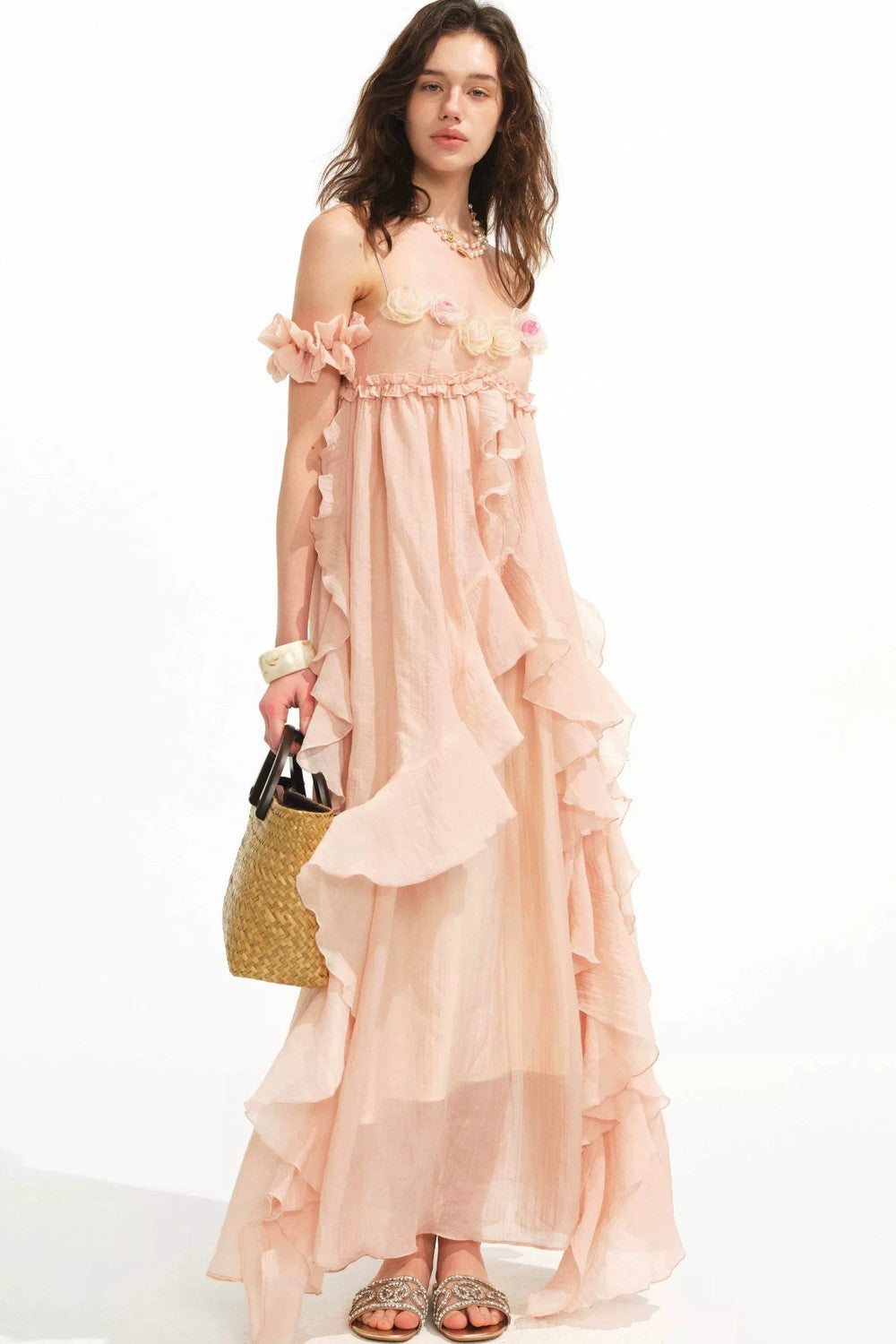Vintage Tencel Rose Dress