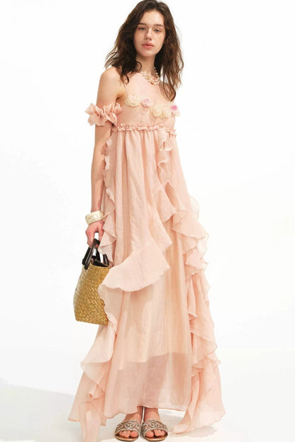 Vintage Tencel Rose Dress
