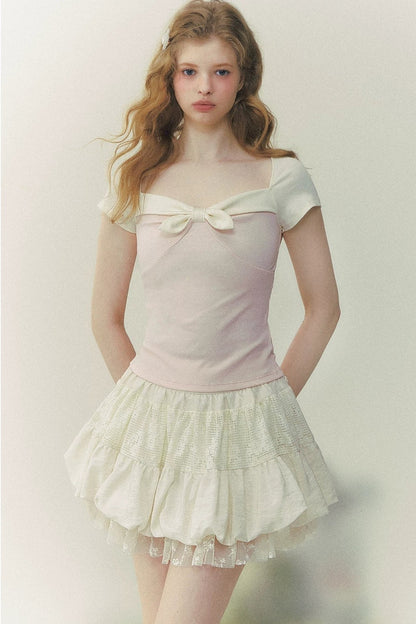 Preppy Bow Tie Blouse