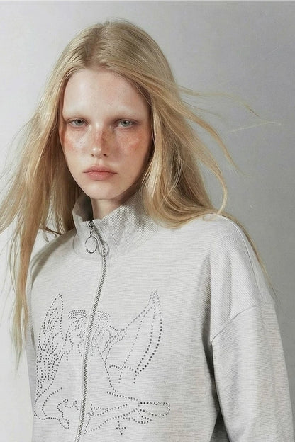 Angel Fleece Rhinestone Cardigan