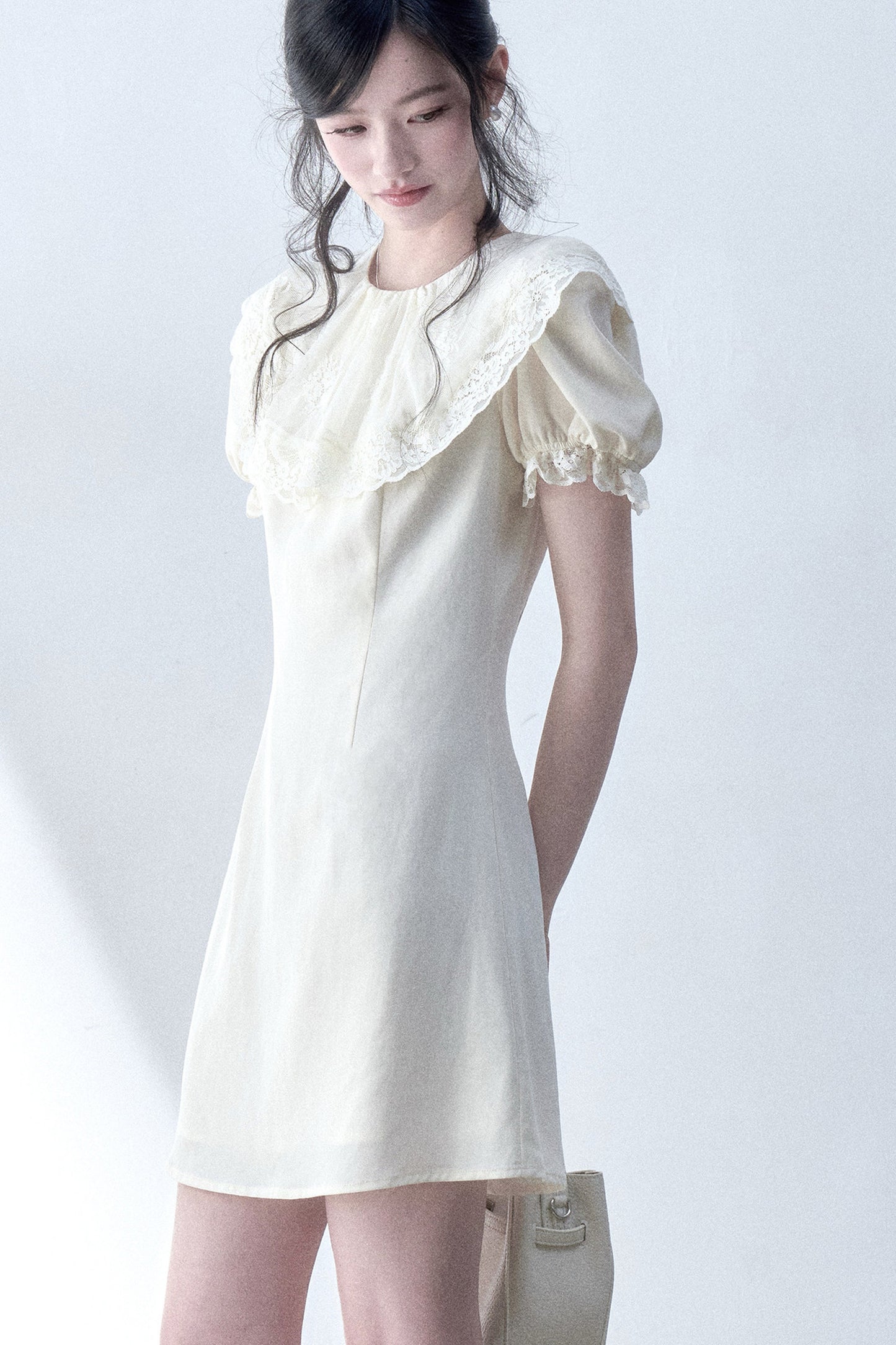 Vanilla Lace Doll Collar Dress