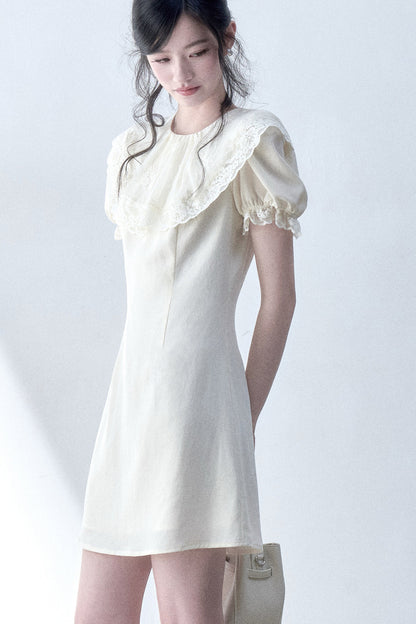 Vanilla Lace Doll Collar Dress