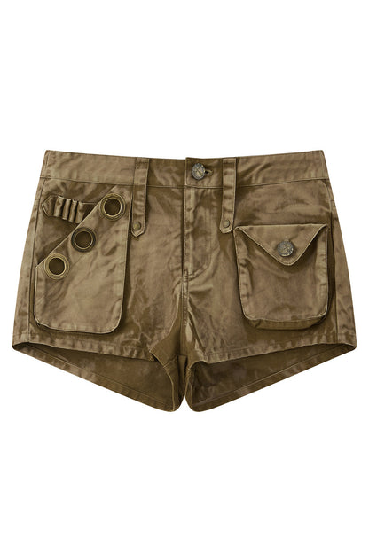 Retro-Batik-Shorts in schmaler Passform