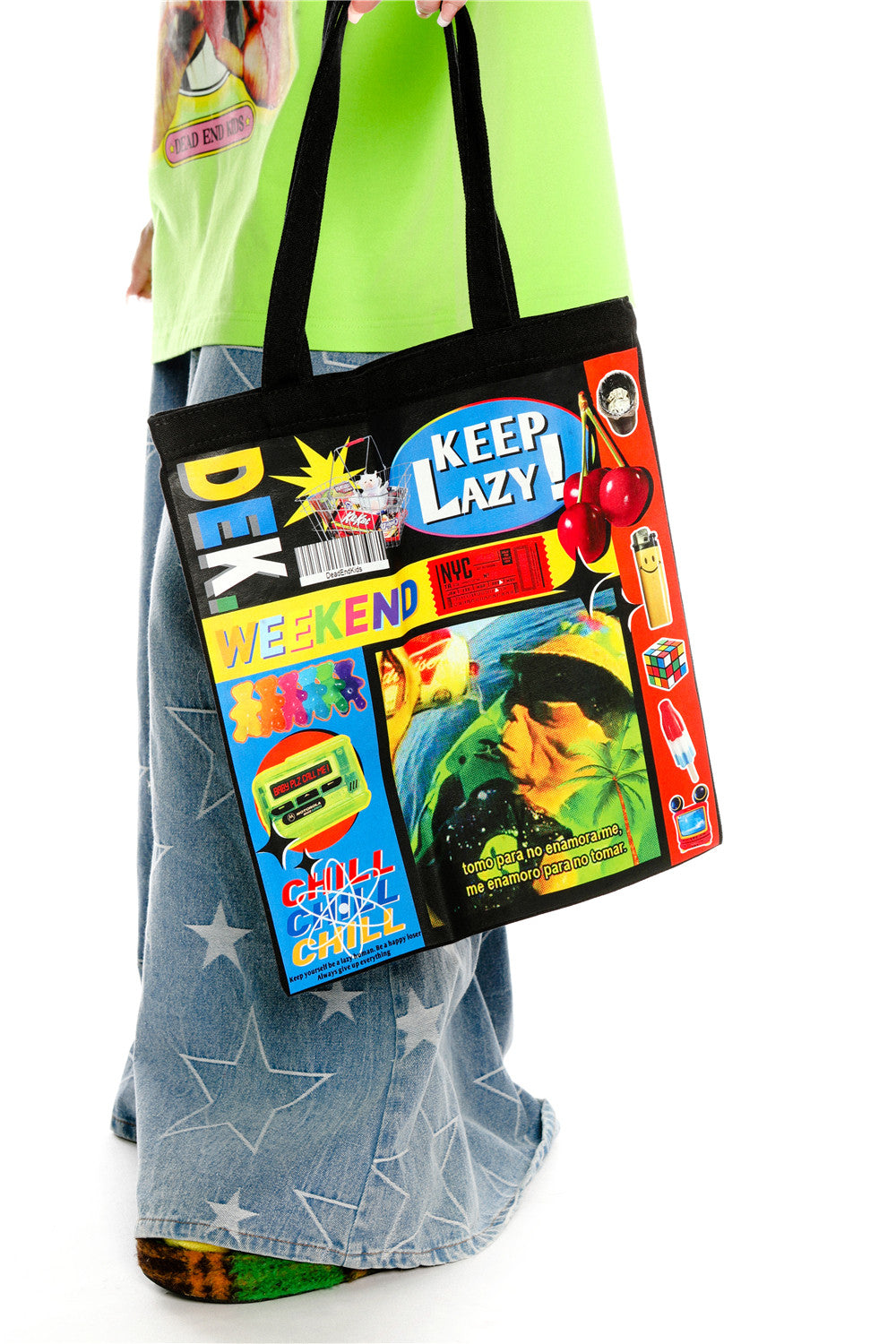 Colorful Canvas Shoulder Tote