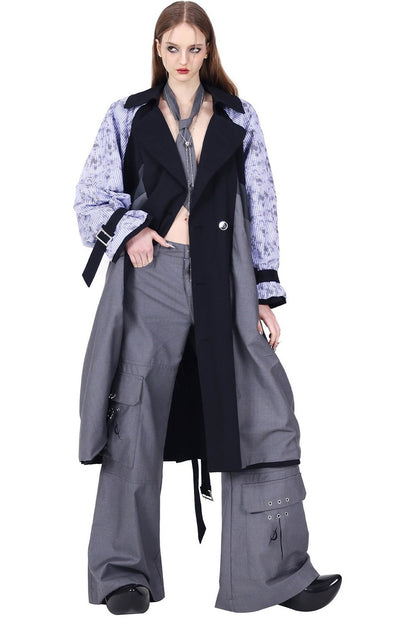 3D Multi-Pocket Wide Pants