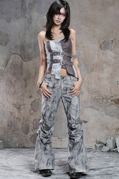 Punk Laced Irregular Tube Top