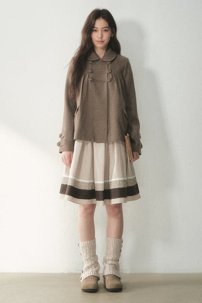 Chestnut Latte Napoleon Wool Coat