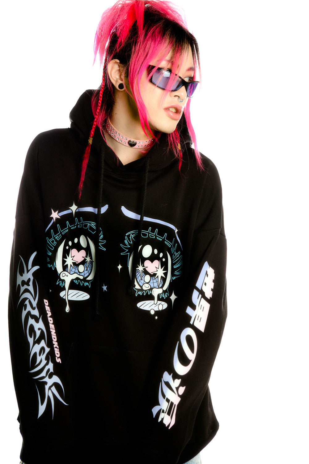 Anime Eye Print Loose Jacket
