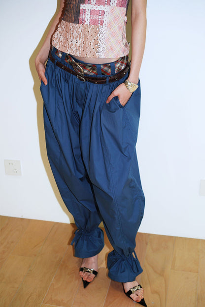 Retro Solid Color Balloon Pants