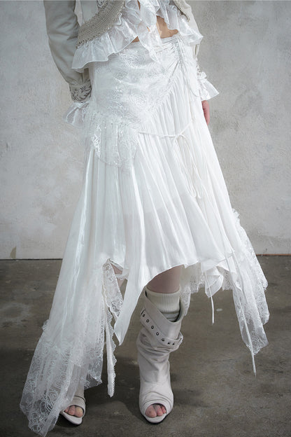 Romantic Lace Chiffon Skirt