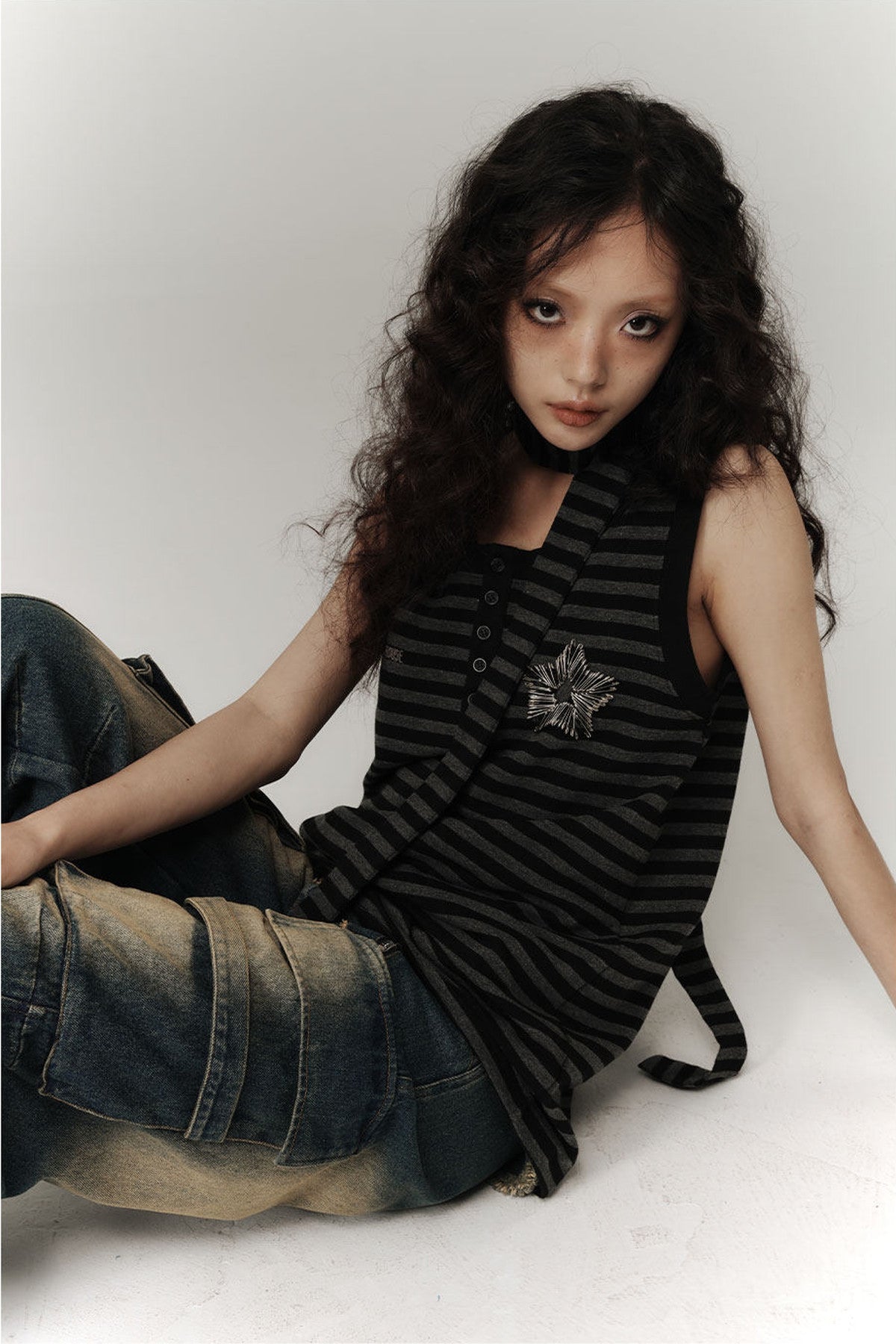 Striped Long-Sleeved T-Shirt Set-Up