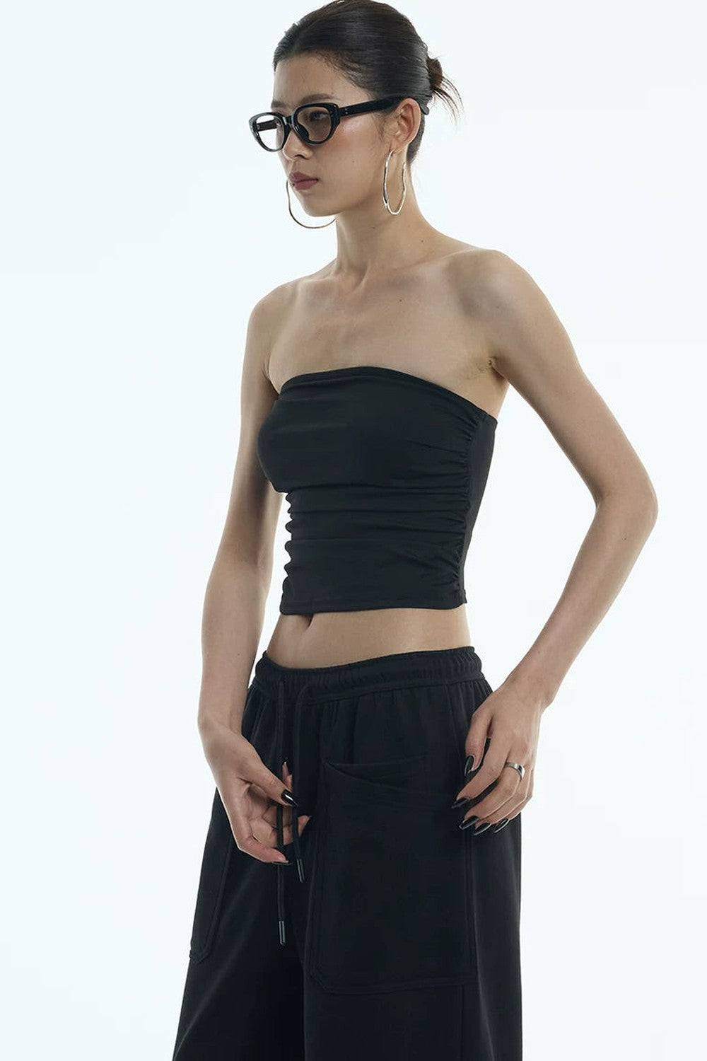 Elastic Pleated Tube Top