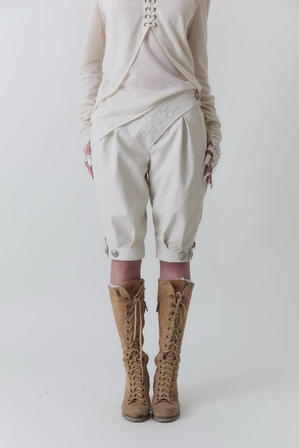 Medieval Embroidered Leather Riding Pants