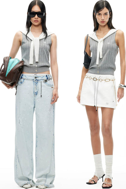 Tencel Linen Color-Blocked Vest