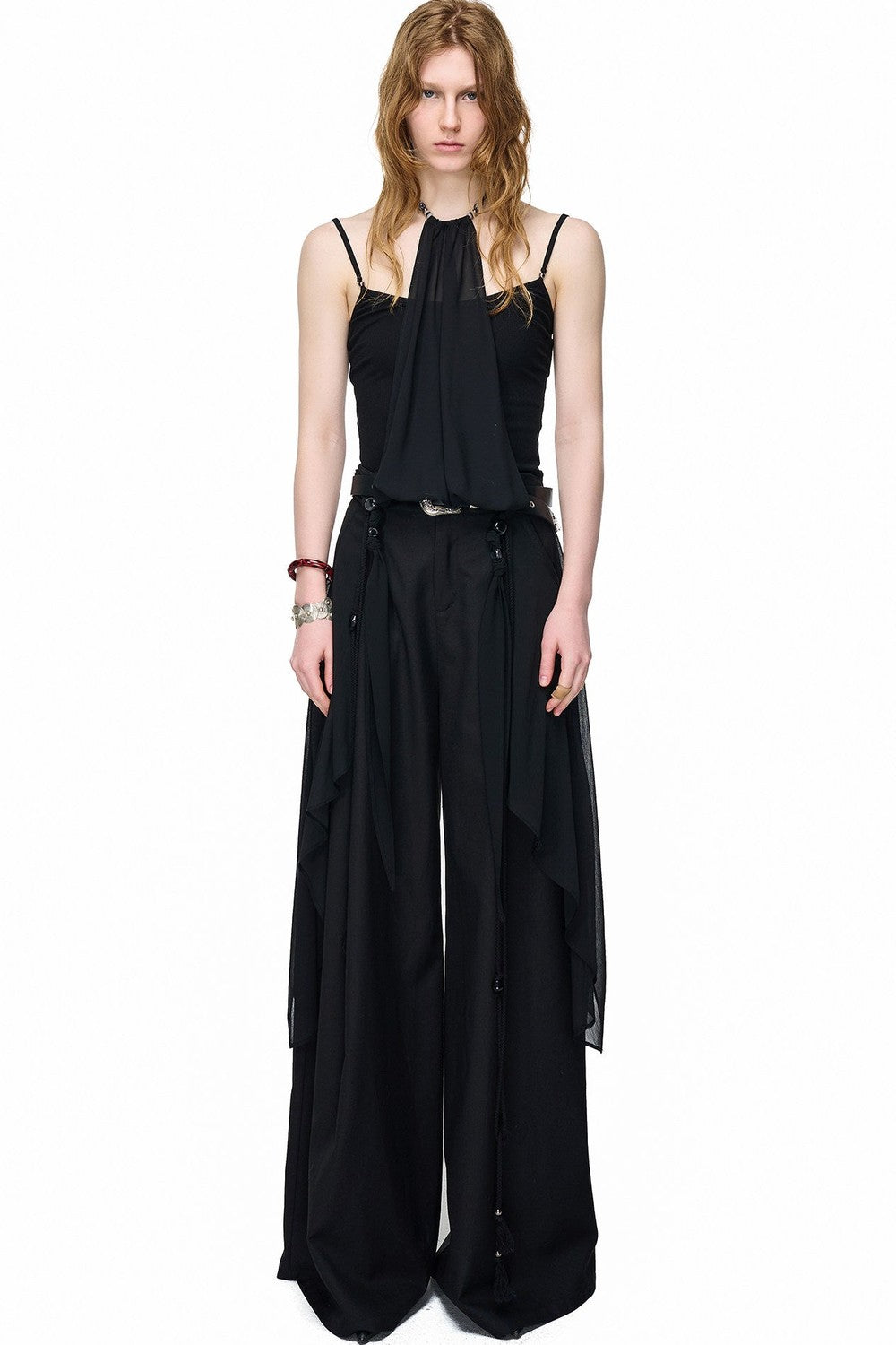 Halter Chiffon Spliced Camisole