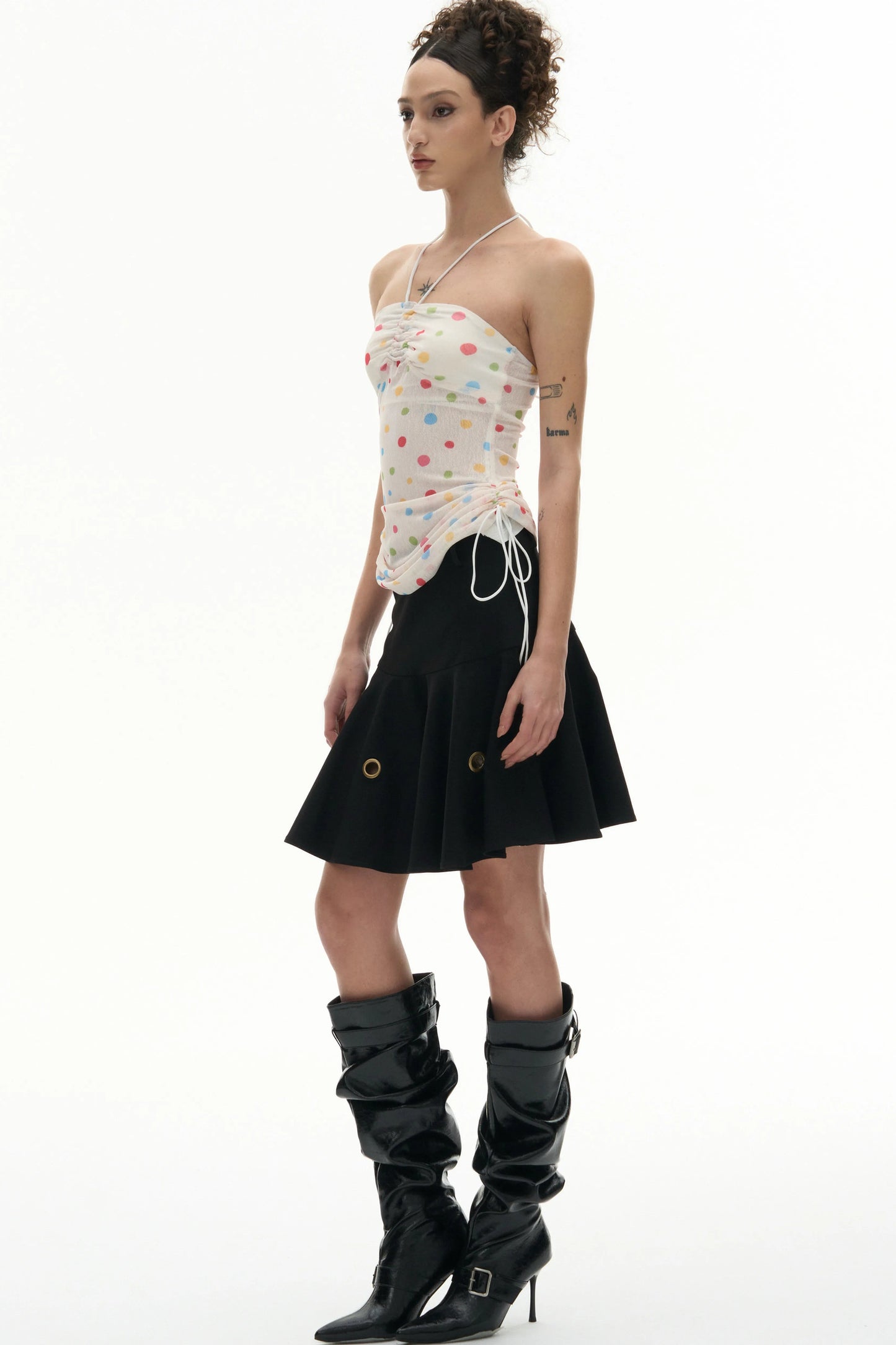 Dopamine Polka Dot Mesh Camisole