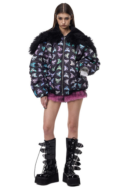 Cat Fur Collar Cotton Jacket