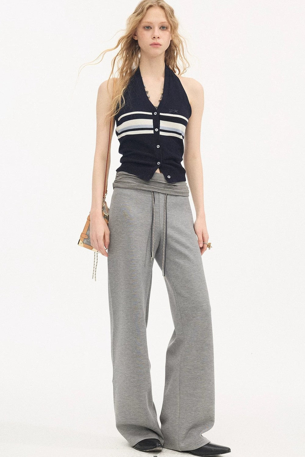 High-Waisted Slim Pants
