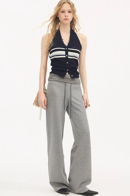 High-Waisted Slim Pants