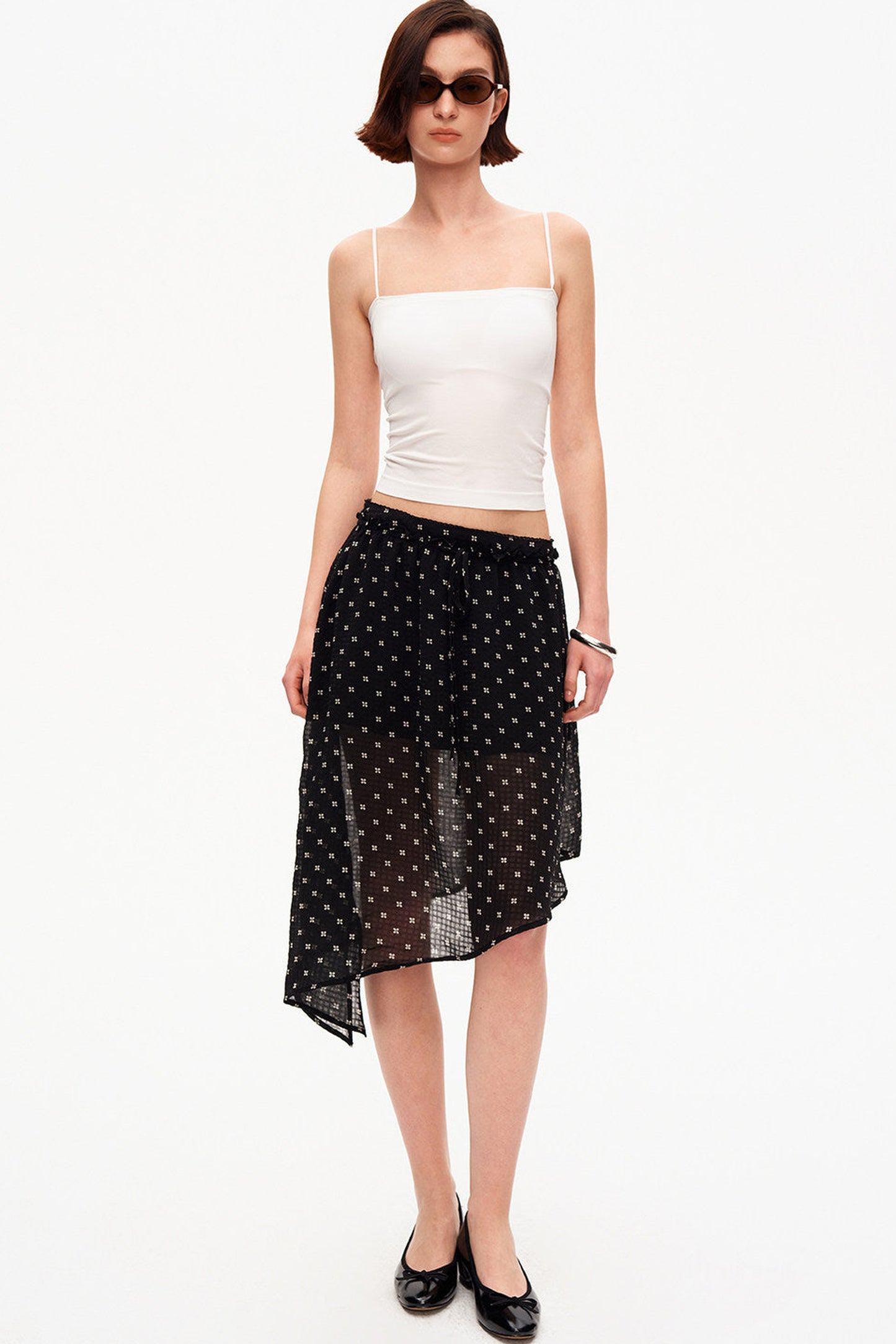 Woven Polka Dot Halter Top