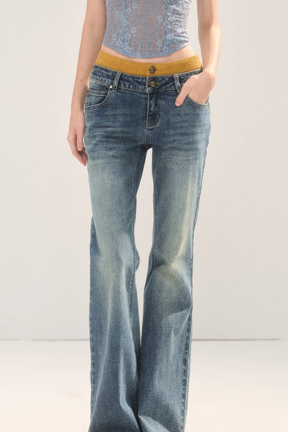 Vintage Multi-Layer Waistband Jeans