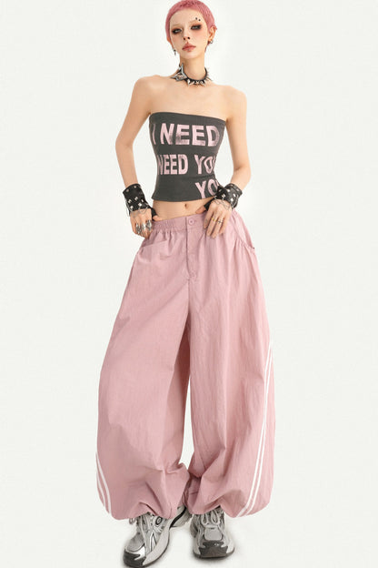 Navy Blue Wide-Leg Pants