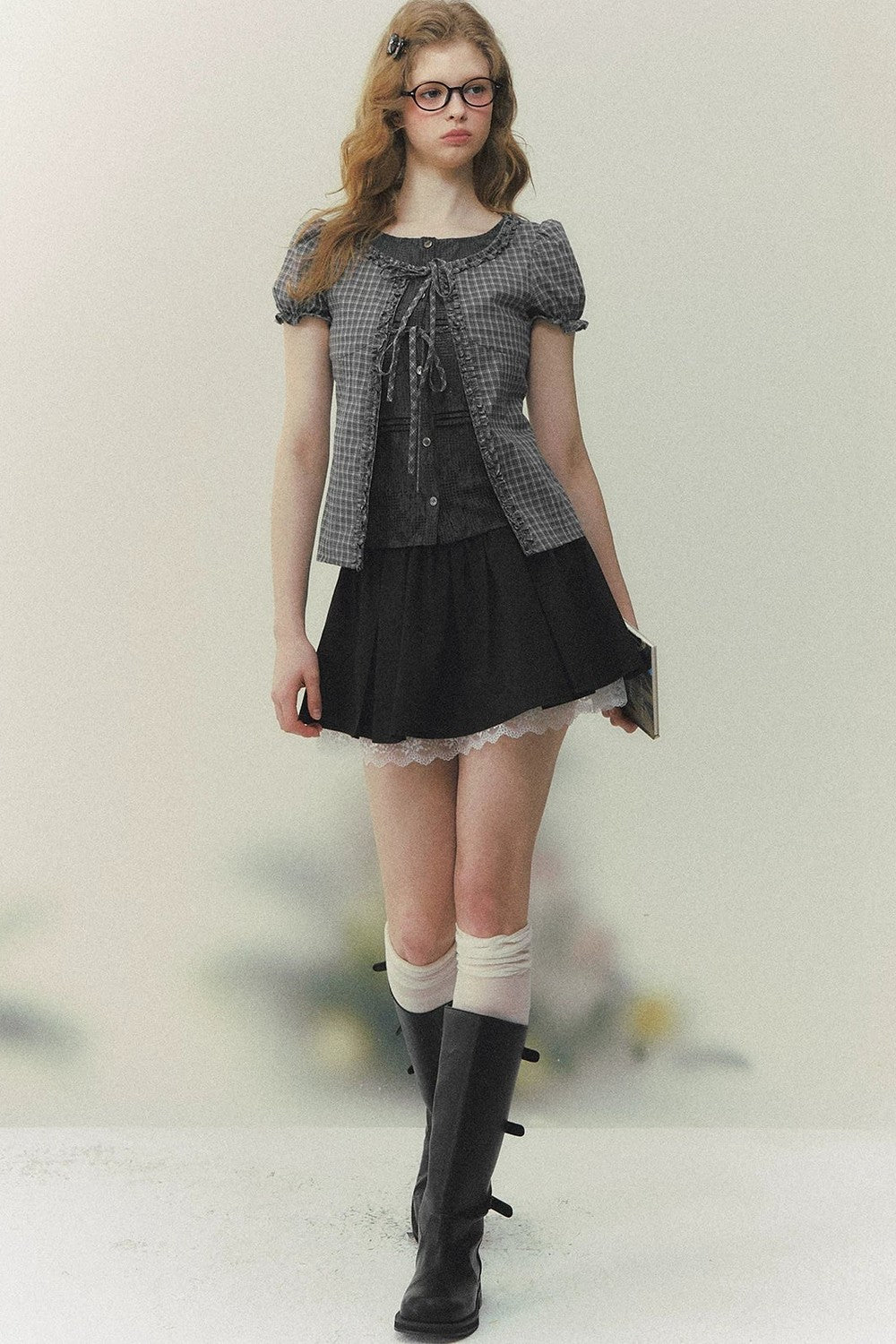 Preppy Fake Two-Piece Blouse