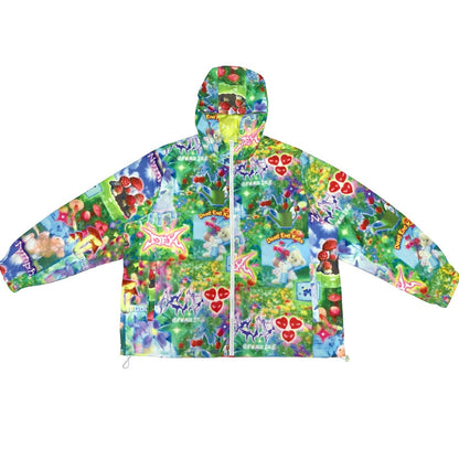 Teflon veste coupe-vent à imprimé forêt de rêve