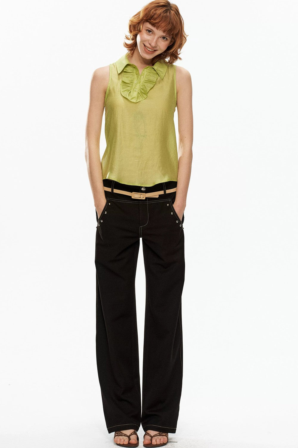 Fruit Green Lace Vest