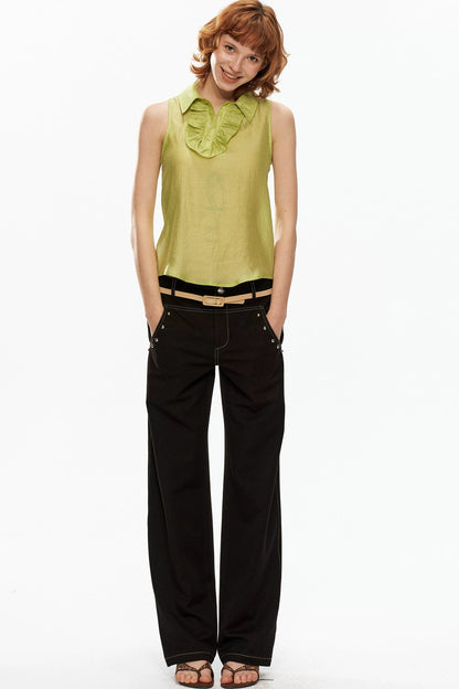 Fruit Green Lace Vest