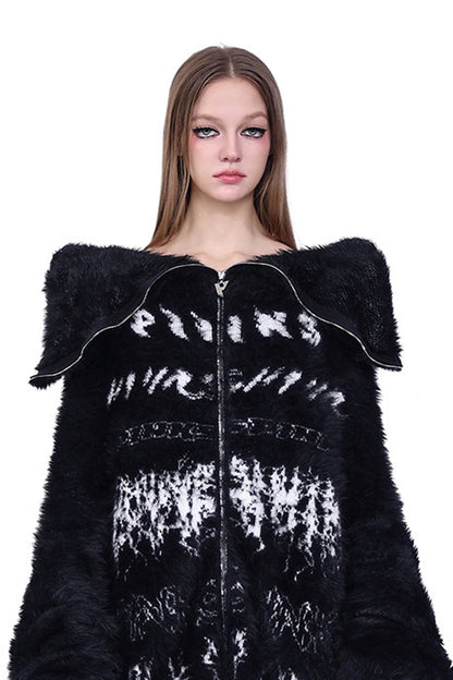 Reversible Mink Fur Hooded Gloves Jacket
