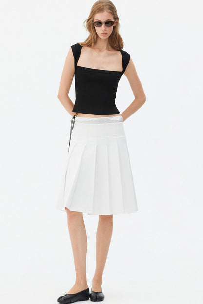 Square Neck Sleeveless Knit Tank Top