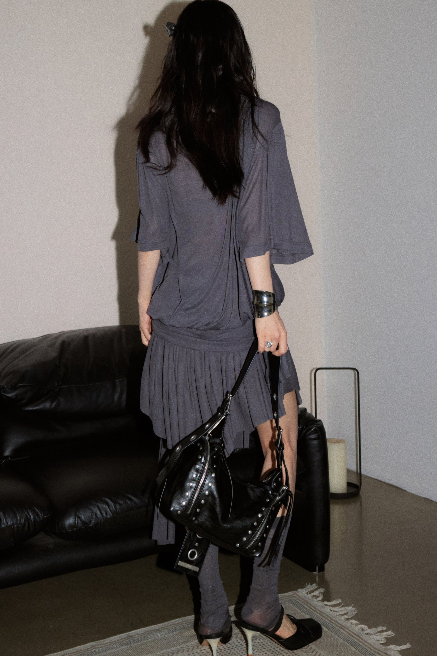 Deep V Asymmetrical Loose Top Set-Up