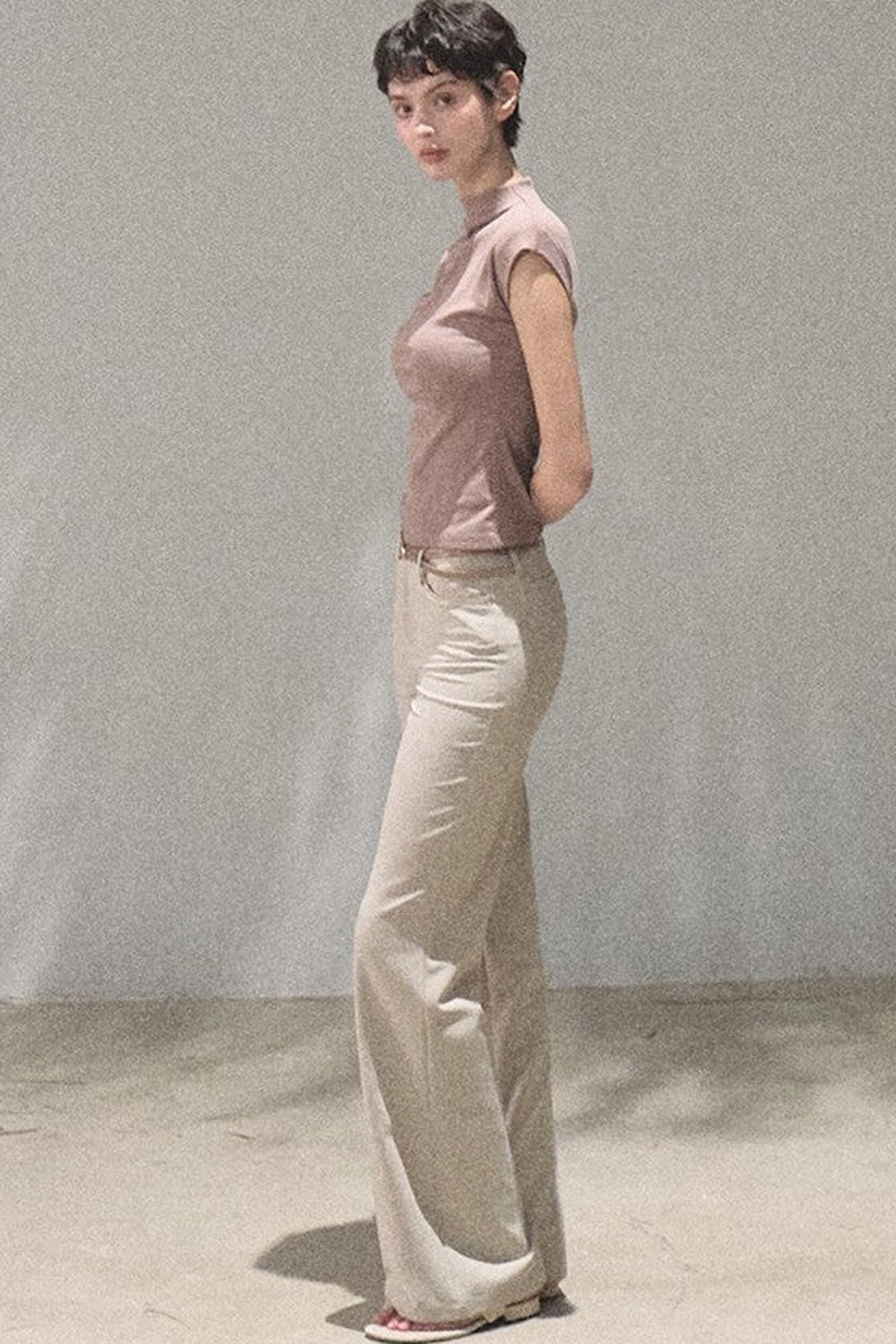 Lyocell Draped Flared Pants