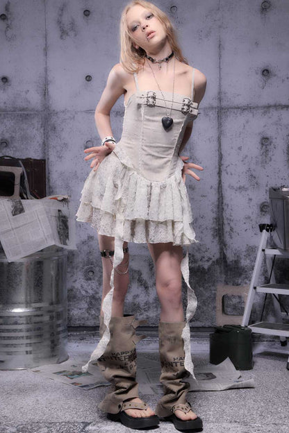 Robe nuisette en maille patchwork