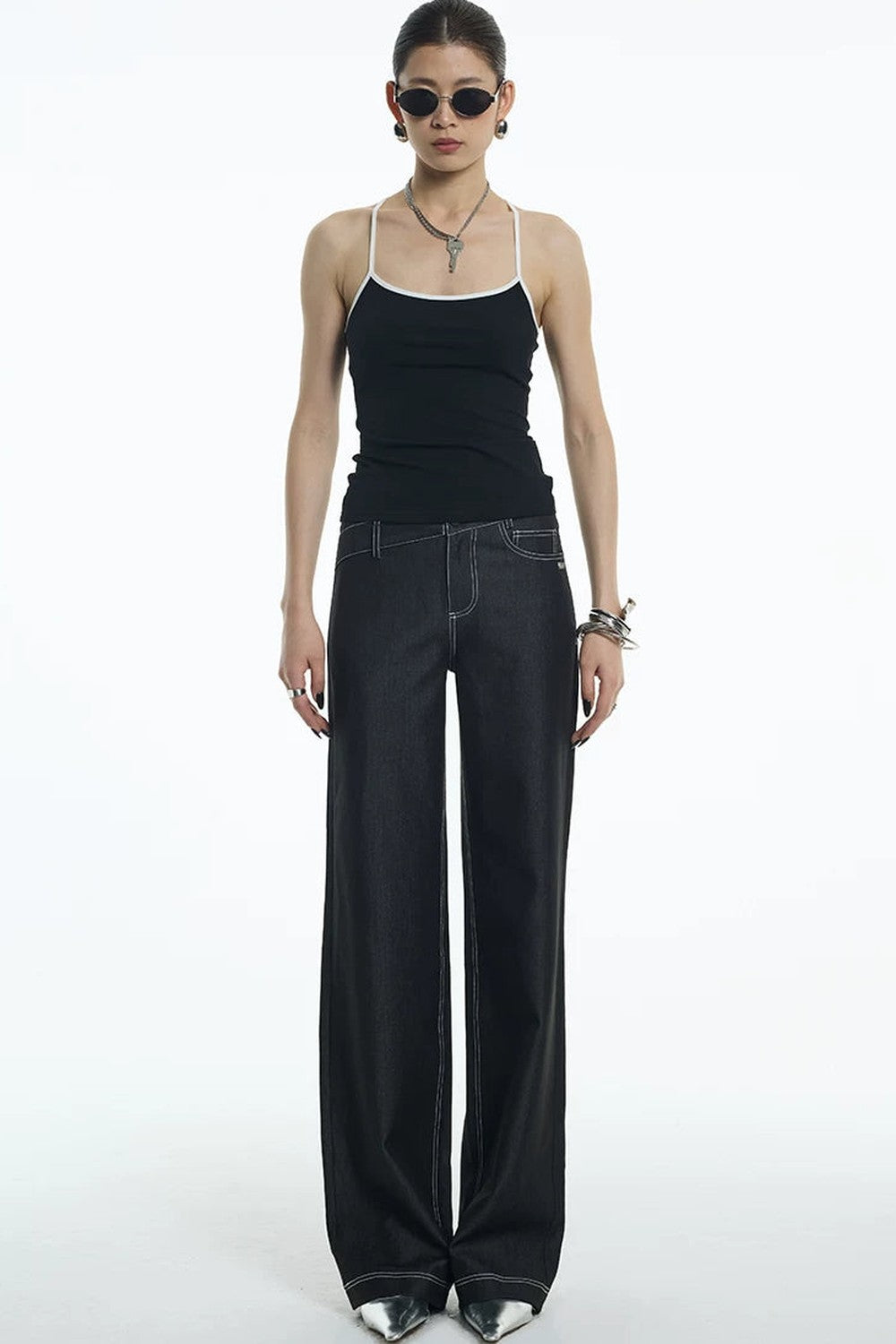 Camisole a goccia con schiena incrociata